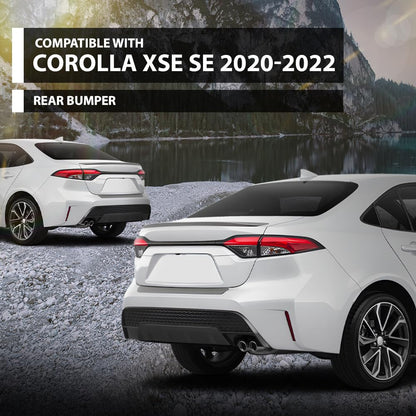 G-PLUS Rear Bumper Valance Cover Compatible with Toyota Corolla SE XSE 2020-2022 5216902071, 5216902070,52453-02900 Black