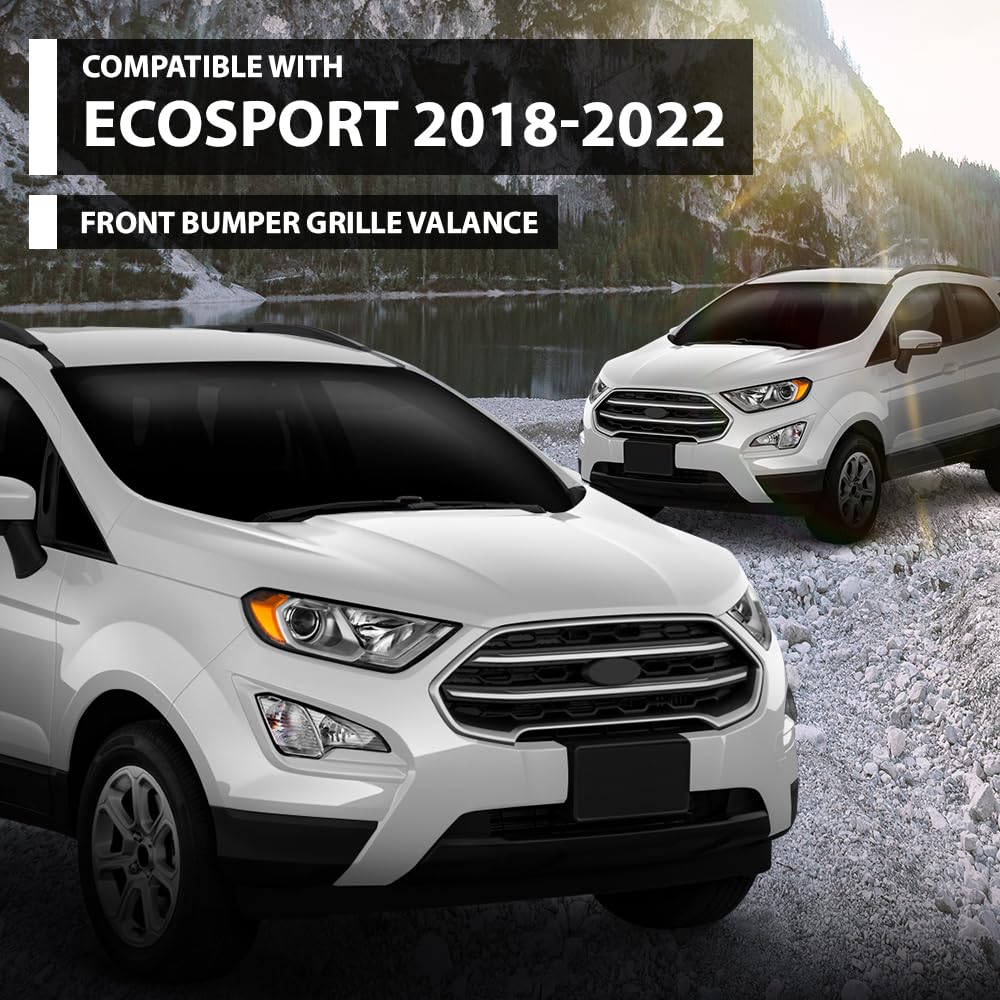 G-PLUS Front Lower Bumper Grille Valance, Compatible with Ford EcoSport 2018-2022, GN1Z17626BD, GN1Z-17626-BD