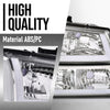G-PLUS LED DRL Headlights, Compatible with 2003 2004 2005 2006 Chevy Silverado 1500/1500 HD/2500 HD/3500 Bumper Headlamps, Clear Lens Chrome Housing Clear Reflector