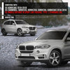 G-PLUS Front Left Fog Lamp Bumper Trim Silver Compatible with BMW X5 2014-2018 Fits Models without M Sport Line Package, Type 1 Standard Line Face Bar Grille Trim 51117303113 BM1038152