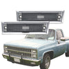 G-PLUS Front Side Marker Lights Assembly Compatible With 1981-1991 Chevy Blazer/GMC Jimmy C/K R Pickup,915557,915558,GM2550115,GM2551107 Side Chrome Bezel Marker Lamps Pair (Smoky Lens)