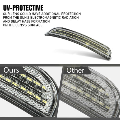 G-PLUS Side Marker Light Lamp Set Front & Rear Fender Side Compatible with Dodge Charger 2015-2022 68214405AA 68214404AA 68214127AA 68214126AA