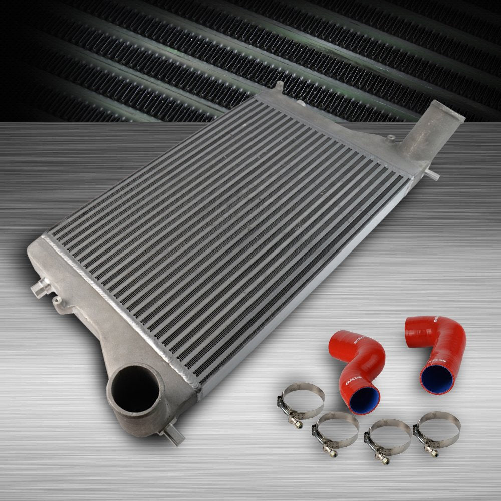 Front Mount Turbo Intercooler Kit With Red Intercooler Pipe Replacement For Audi A3/S3 2006-2010, For VW Golf MK5/MK6, For Passat B6/B7 1.8T 2.0T (Version 2)