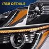 G-PLUS Headlights Assembly, Compatible with 2017 2018 2019 Honda CRV CR-V Left Bumper Headlamp, Clear Lens Black Housing Amber ReflectorBumper Headlamps,faros delanteros