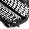 Compatible with W117 CLA Class CLA180 CLA200 CLA250 CLA260 CLA45 AMG 2014 2015 2016 Front Diamond Style Bumper Grille Upper Hood Grill Trim Shell Chrome Black
