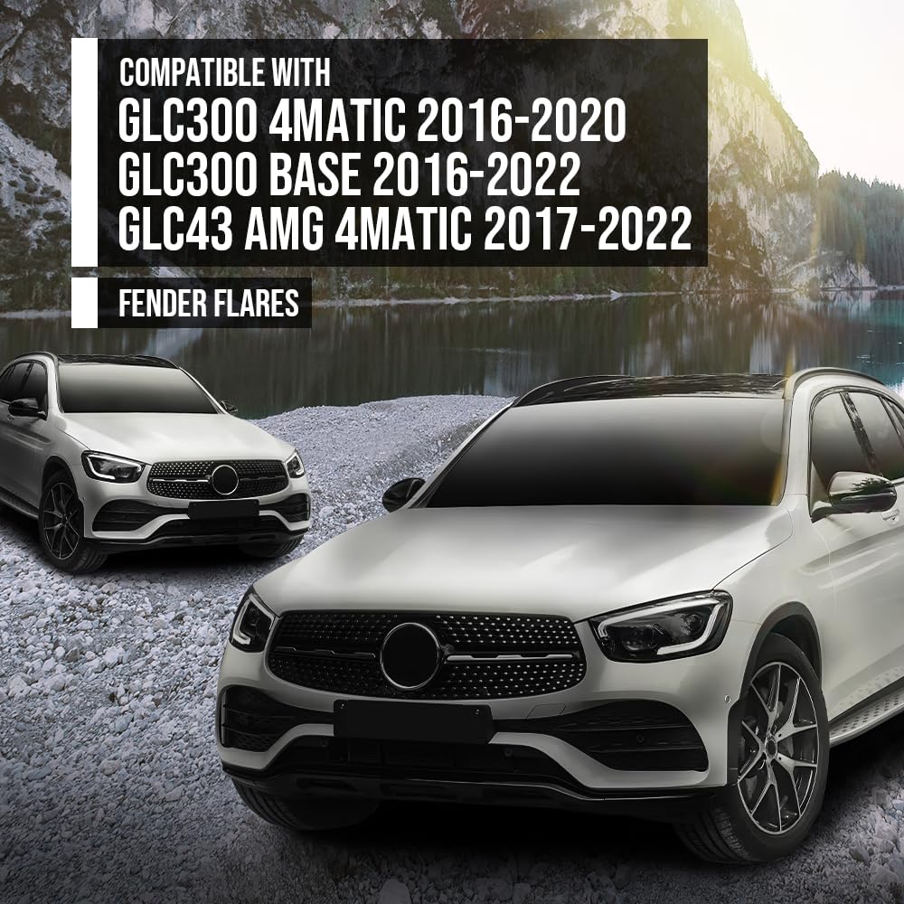 G-PLUS Fender Trim Front Left Side Compatible with Benz GLC300 4Matic 2016-2020 / GLC300 Base 2016-2022 / GLC43 AMG 4Matic 2017-2022 2538850522, MB1290101 Black