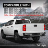 G-PLUS Tail Light w/Bulb Left Driver Side Compatible with Chevy Colorado 2015-2022 Fit for 4-Door Crew Cab and 4-Door Extended Cab Only GM2800270 84169777 Luces Traseras Rear Brake Lamps Assembly
