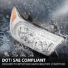 G-PLUS LED Headlights Halogen Headlamps Compatible with Toyota Tundra 2007-2013,Fit Toyota Sequoia 2008-2017 Clear Lens Chrome Housing Amber Reflector,faros delanteros