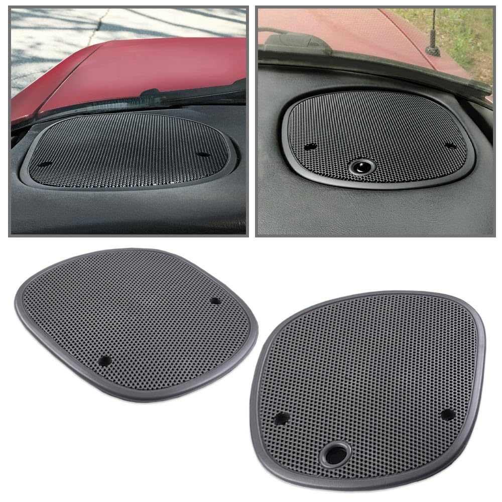 G-PLUS Gray Dash Speaker Cover Grille Grill Compatible with Chevy S10 Blazer/GMC Jimmy Sonoma/Oldsmobile Bravada 1998-2005 Left & Right Side 15046446