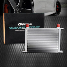 G-PLUS 25 Row Oil Cooler for Universal AN10-10AN Aluminum Silver