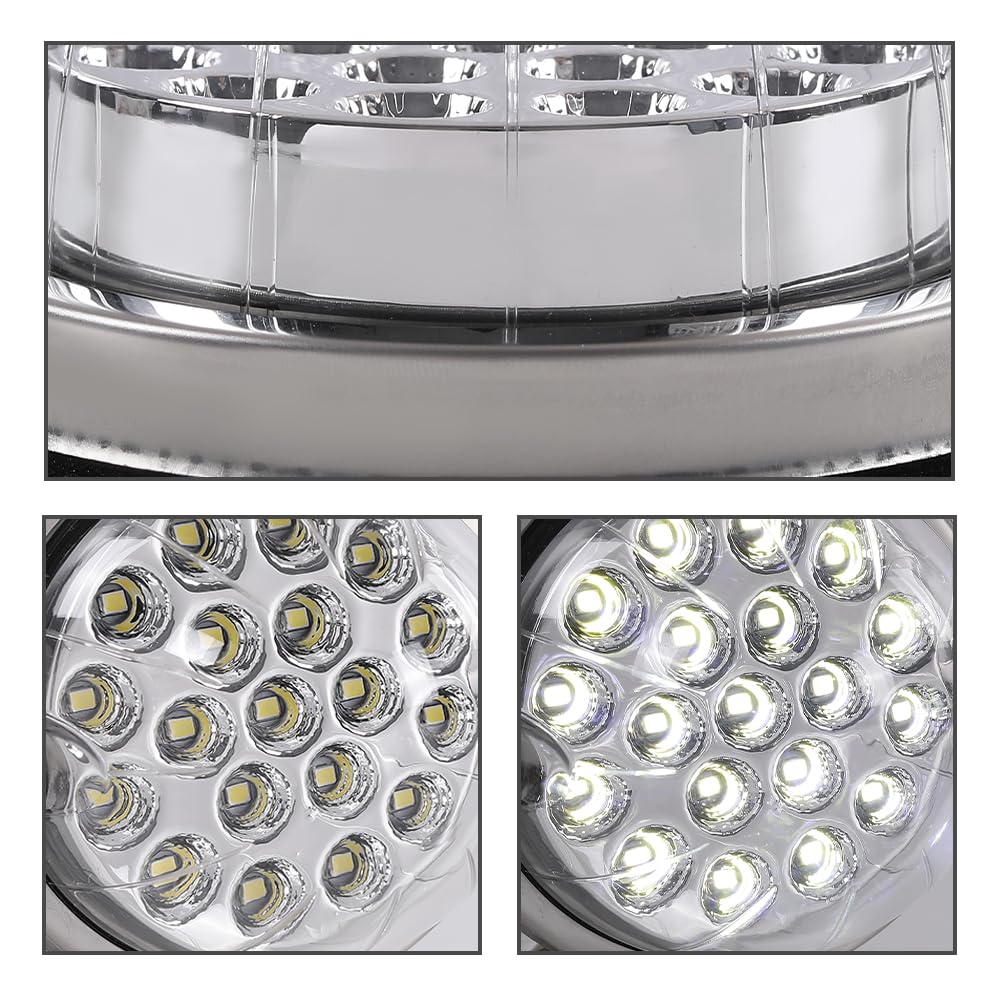 G-PLUS Clear Lens Warm White LED Light Marker Turn Signal Light Lamp w/Base universal