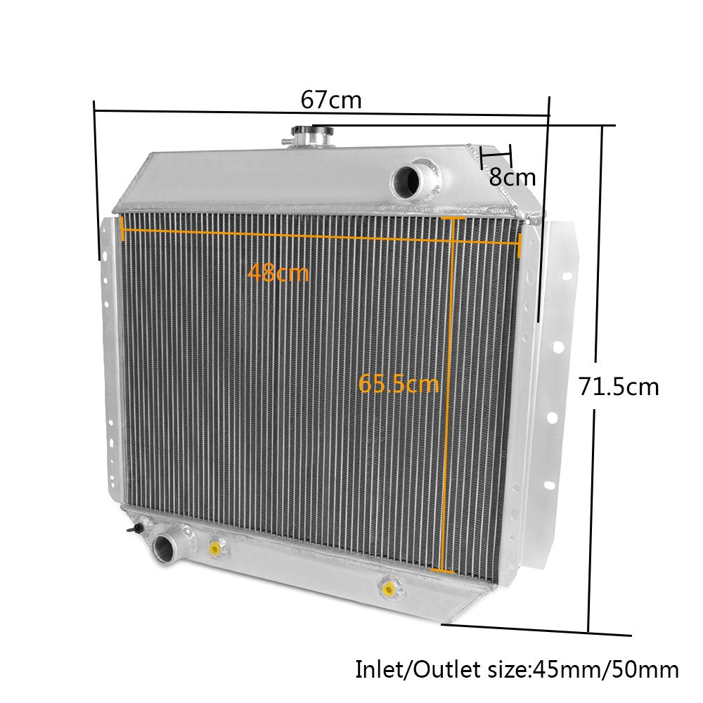 Compatible For Ford Bronco 1978-1979 / For Ford F100 F150 F350 F-Series 1968-1979 Trucks Aluminum Performance Cooling Radiator Stop Leak CC284