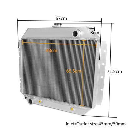 Compatible For Ford Bronco 1978-1979 / For Ford F100 F150 F350 F-Series 1968-1979 Trucks Aluminum Performance Cooling Radiator Stop Leak CC284