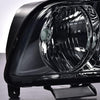 G-PLUS Headlights Compatible with Ford Mustang 2005-2009 Factory Halogen Headlamps Pair Smoky Lens Chrome Housing Amber Reflector,faros delanteros