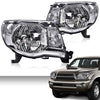 G-PLUS Headlights Assembly, Compatible with Toyota Tacoma 2005 2006 2007 2008 2009 2010 2011,Bumper Headlamps,Clear lens Chrome Housing Amber Reflector,Left Driver & Right Passenger faros delanteros