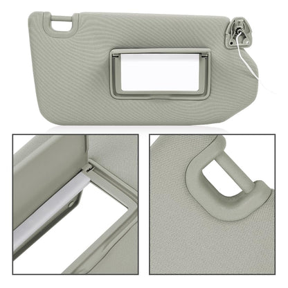 G-PLUS Gray Right Side Sun Visor with with Lights and Mirror Compatible with 2013-2018 Nissan Pathfinder (Platinum, SL, SV)/ 2014-2017 Infiniti QX60 96400-9PB0A
