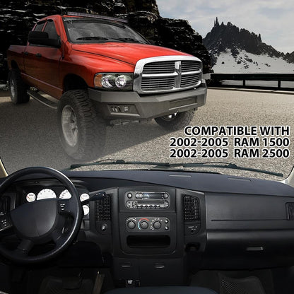 G-PLUS Dash Radio Trim Bezel Cover Surround Panel w/Air Vent & Storage Compatible with Dodge Ram 1500 2002-2005/Fits Dodge Ram 2500 3500 2003-2005 Black