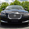 Chrome Silver Front Upper Grille Front Center Grill Assembly Compatible For Jaguar XF XFR 2012-2015
