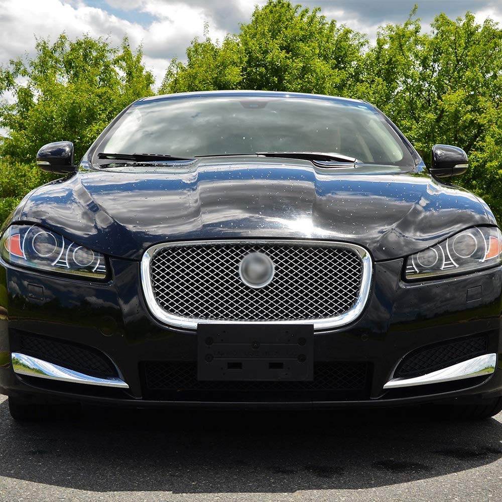 Chrome Silver Front Upper Grille Front Center Grill Assembly Compatible For Jaguar XF XFR 2012-2015