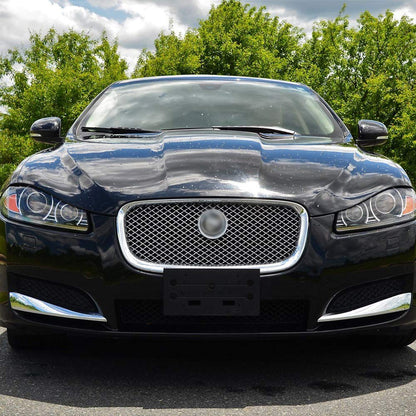 Chrome Silver Front Upper Grille Front Center Grill Assembly Compatible For Jaguar XF XFR 2012-2015