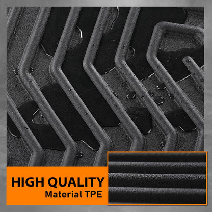 G-PLUS TPE Floor Mats Fit Dodge Ram 1500 Crew Cab 2019-2024 w/Factory Underseat Storage 2nd Row Truck Accessories Cargo Liners All Weather Protection 1x Alfombras para Carro Black