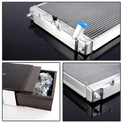 3 Row 52MM Full Aluminum Radiator Racing Radiator Stop Leak Compatible for Honda Civic EK EG B18C B16A DOHC in/Out 32MM 1992-2000