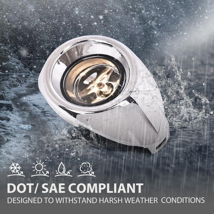 G-PLUS Fog Lights Compatible with Ford Focus 2012 2013 2014 Fit S SE SEL Titanium models LH & RH Fog Lamps with Chrome Fog Cover 4F9Z15200AA CP9Z17E810C CP9Z17E811C BM51-19953-AD BM51-19952-AD