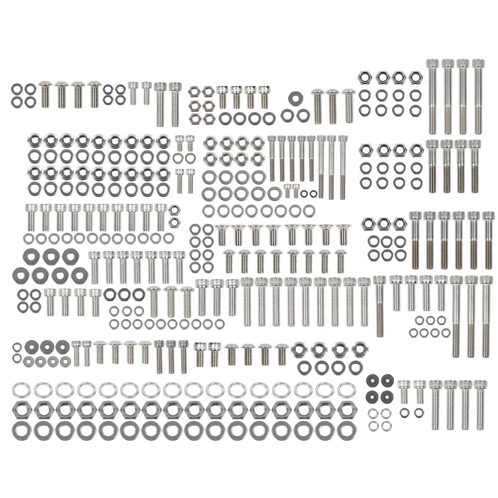 G-PLUS ATV Bolt Screw Kit Set 378 Piece Compatible with Yamaha Banshee 350 YFZ350 1987-2006 Polished Stainless Silver Color Iron