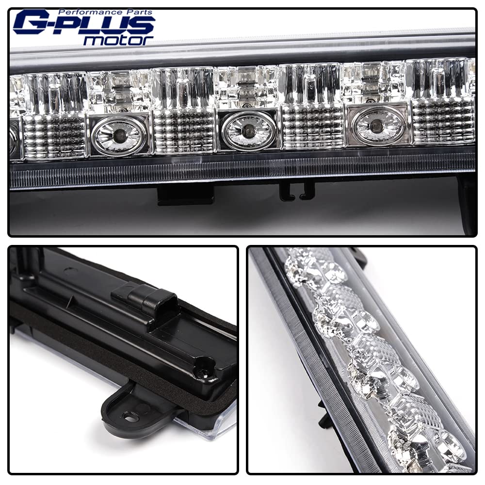 G-PLUS LED Third Brake Cargo Light Compatible With 2000-06 Chevy Suburban Tahoe GMC Yukon(ONLY For Liftgate Rear Doors),3RD Stop Tail Lamps (LED Chrome Housing Clear Lens)