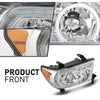 G-PLUS LED Headlights Halogen Headlamps Compatible with Toyota Tundra 2007-2013,Fit Toyota Sequoia 2008-2017 Clear Lens Chrome Housing Amber Reflector,faros delanteros