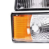 G-PLUS LED DRL Headlights, Fit 1992-1996 Ford Bronco F150 F250 F350 Bumper Headlamps, Smoky Lens Black Housing Clear Reflector,faros delanteros