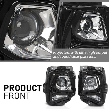 G-PLUS HID/Xenon Projector Headlights Left+Right Without Ballast & D3S Bulb Compatible with Chevy Blazer 2019-2021 Fit Models with Factory HID/Xenon Clear Lens Chrome Housing Only GM2502492, GM2503492