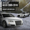 G-PLUS Headlight Lens Cover Compatible with Audi A8 D3 2005-2010 Left & Right Pair Front Headlamp Lens Cover Clear