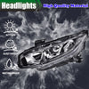 G-PLUS Projector Headlights, Compatible with Honda Civic 2016-2021 2/4Door DX EX/EX-L/EX-T LX/LX-P Si Sport,(NOT For Factory LED Headlight Models) Halogen Model LED DRL (Passenger & Driver Side)