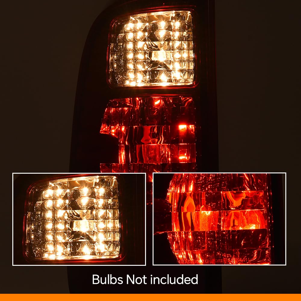 G-PLUS Tail Light Lamp w/o Bulbs Left Driver Compatible with Ford F250 F350 F450 F550 Super Duty 2008-2016 FO2800208 Red Lens Luces Traseras Faros Traseros Rear Brake Lamps Assembly