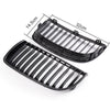4PCS Set Front Bumper Kidney Sports Grille Hood Grills Replacement For BMW E90 E91 323i 328i 335i 330i 325i 3-Series Sedan Wagon 2005-2008 Gloss Black