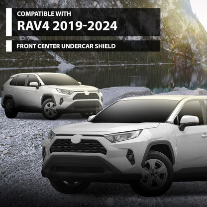 G-PLUS Front Center Undercar Shield Engine Splash Shield Compatible with Toyota RAV4 2019-2024 5110042010, TO1228295, 51100-42010, 51100 42010 Black