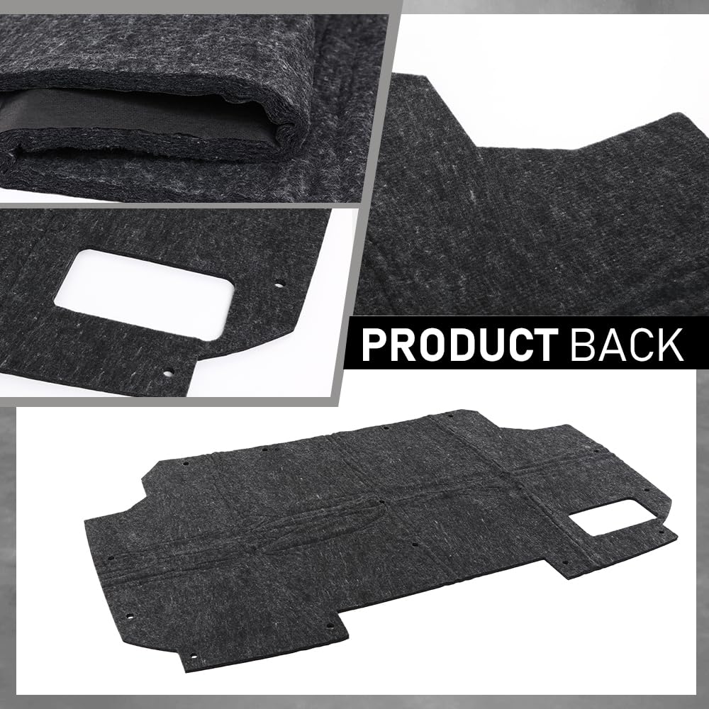 G-PLUS Black Hood Insulation Pad with Clips Compatible with Ford F150 F250 F350 Bronco 1987-1991
