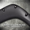 G-PLUS Fender Flares Compatible with 2007-13 Chevy Silverado 1500/2007-14 Silverado 2500HD 3500HD, 78.0"/97.6" Long Bed(for Regular Cab & Extended Cab), Textured Pocket Riveted [Not Fit Gmc Sierra]
