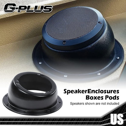 G-PLUS Angled Speaker Enclosures Boxes Pods Mount Door Kick Panel Rear Deck 6.5"