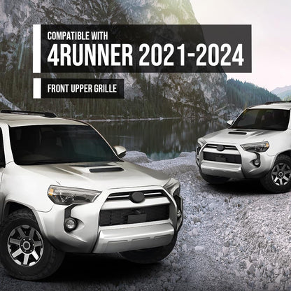 G-PLUS Front Upper Grille Compatible with Toyota 4Runner 2021-2024 5310135100C0, 104-59983D Black