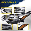 G-PLUS Headlights Assembly, Compatible with 2020-2021 Nissan Sentra Left Bumper Headlamp, Clear Lens Black Housing Amber ReflectorBumper Headlamps