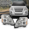 G-PLUS Projector Headlights Left & Right Side Compatible with GMC Terrain (submodel: SLE, SLT) 2010-2015 Not Fit for Denali Models Clear Lens Chrome Housing Bumper Headlamps,faros delanteros