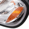 G-PLUS Headlights Assembly Compatible With 05-12 Freightliner M2 Models Headlights Clear Lens Chrome Housing Amber Reflector (Driver+Passenger Side(Left+Right)) Bumper Headlamps,faros delanteros