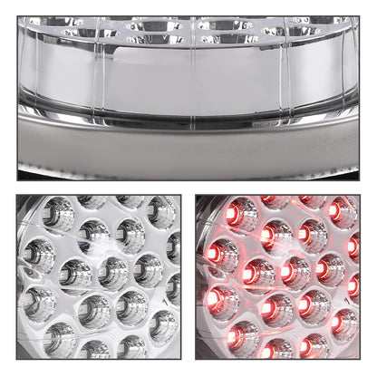 G-PLUS Clear Lens Red LED Light Marker Turn Signal Light Lamp w/Base universal