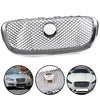 Chrome Silver Front Upper Grille Front Center Grill Assembly Compatible For Jaguar XF XFR 2012-2015