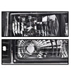 G-PLUS Headlights Assembly w/Bulbs Fit Chevy Suburban C1500 C2500 K1500 K2500 1994-1999, Fit GMC C2500 K2500 1994-2000, Left & Right Headlamps Assembly, Clear Lens Black Housing Clear Reflector