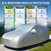 Car Cover Waterproof All Weather For Universal SUV,Full Exterior Cover with Door Zipper and Cotton Lining,Outdoor Rain Sun Snow UV Protection, Indoor Dust and Scratch Resistant YL (187*75*69 inch)