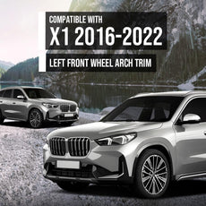 G-PLUS Fender Flare Molding for BMW X1 sDrive28i 2017-2022 X1 xDrive28i 2016-2022 Front Left Black Front View