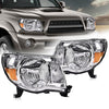 G-PLUS Headlights Assembly, Compatible with 2005 2006 2007 2008 2009 2010 2011 Toyota Tacoma Bumper Headlamps, Clear Lens Chrome Housing Amber Reflector,faros delanteros